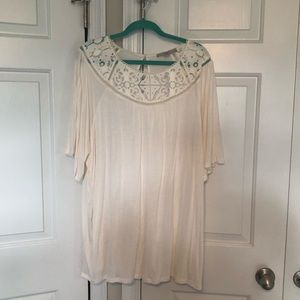 NWT Cream Embroidered Top from Loft!